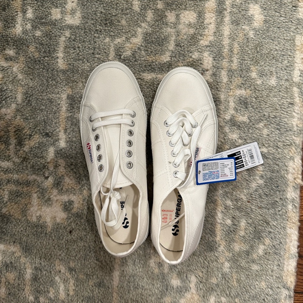 Superga Women's Cotu Classic White Canvas Sneakers